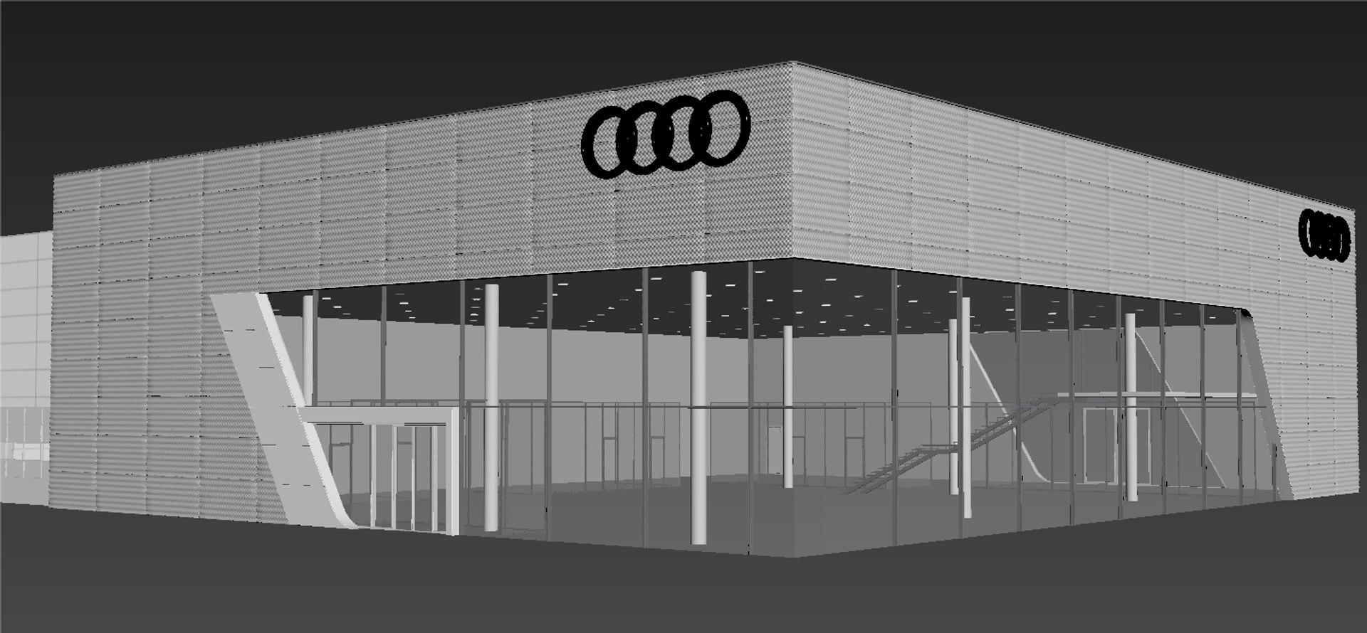 3d Model Auto Dealer Centre