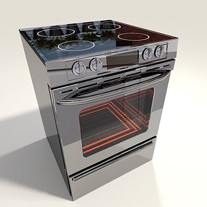 3dsmax stainless stove