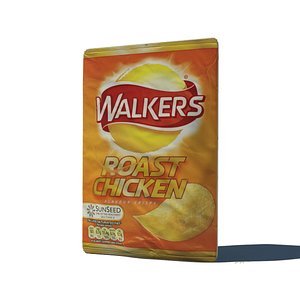 crisps roast chicken 3d obj
