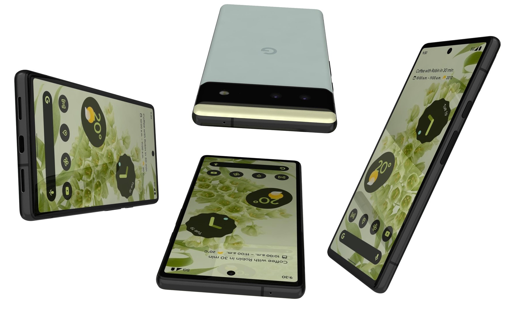 Google Pixel 6 Sorta Seafoam 3D Model - TurboSquid 1914030
