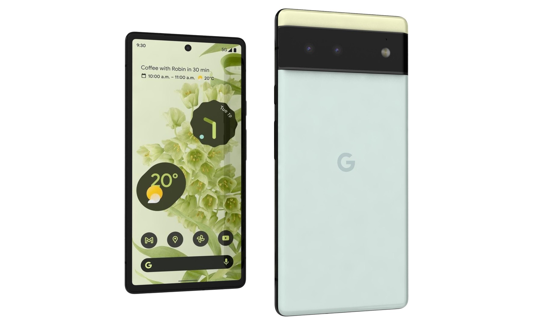 Google Pixel 6 Sorta Seafoam 3D Model - TurboSquid 1914030