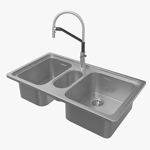 Kitchen sink Alpes-Inox with Heron By Nobili faucet