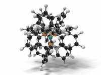 3D TPP Palladium (0) Molecular model C72H60P4Pd
