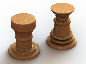 3D Cedar Wood Stool