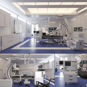 Operating-Surgery Room Interior 3D