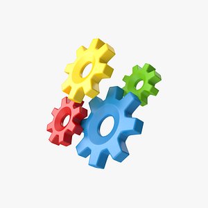 3D Gears Cartoon