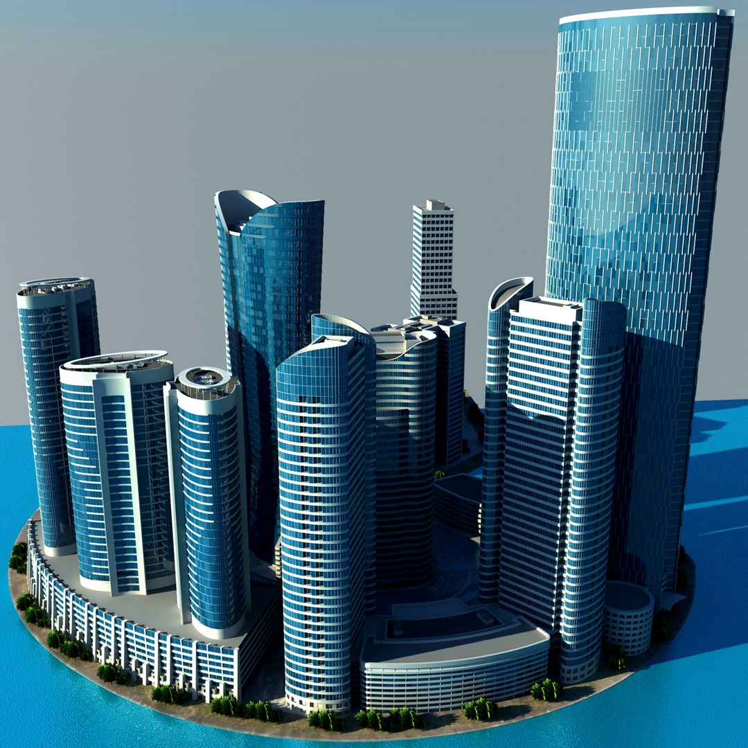 Hydra Towers Abu Dhabi 3d Model