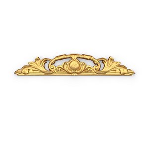3D Classic carved decor ornament 360 model