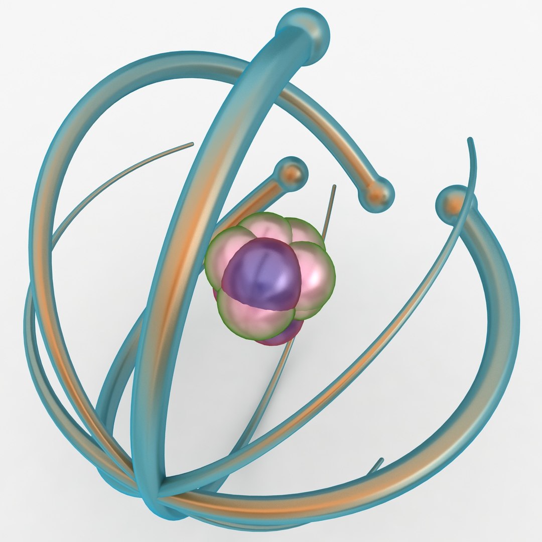 atom 3 3d model