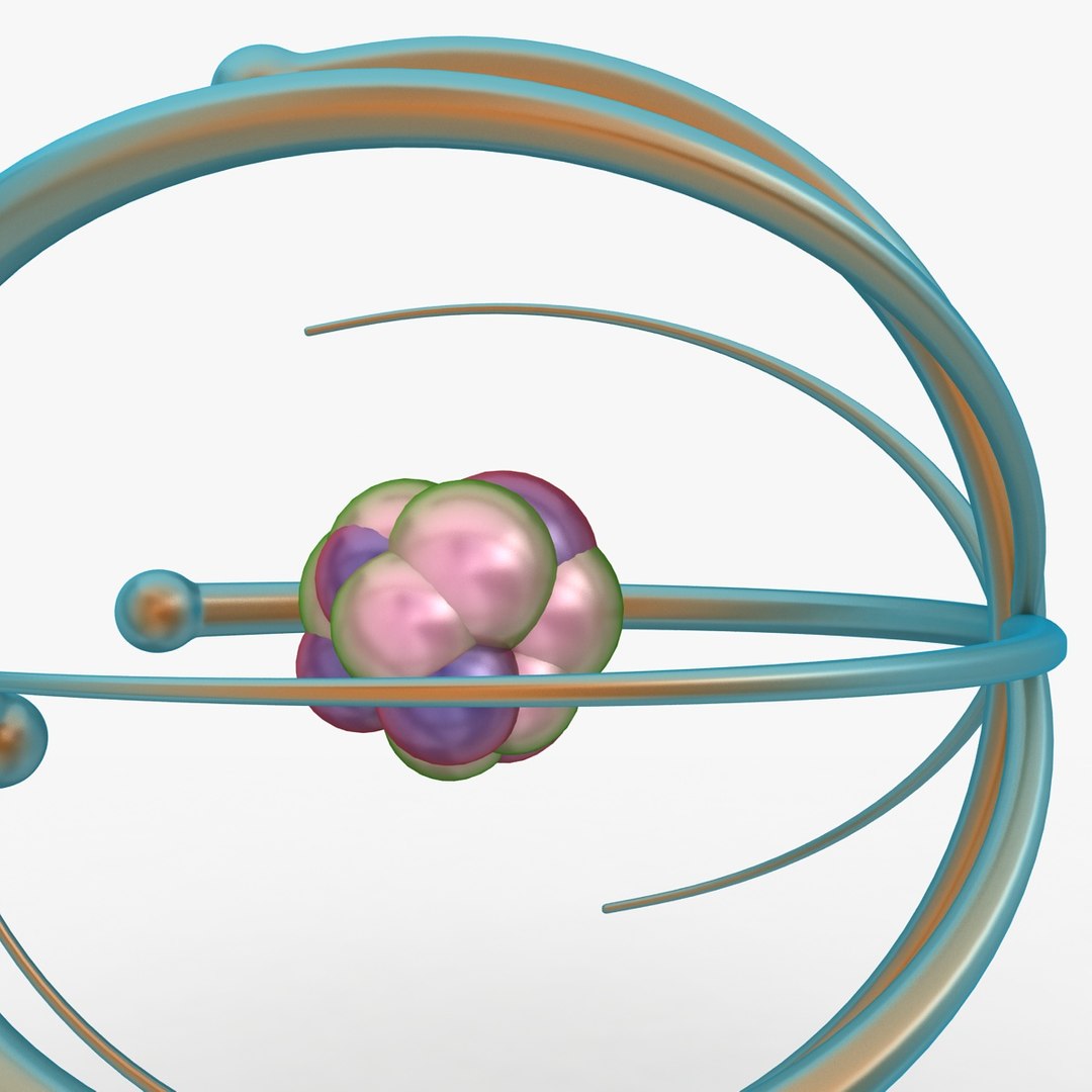 atom 3 3d model