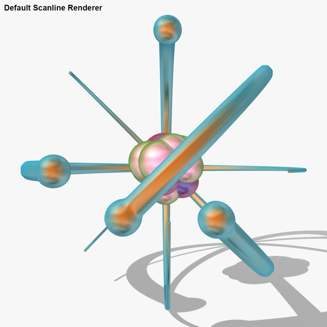 atom 3 3d model