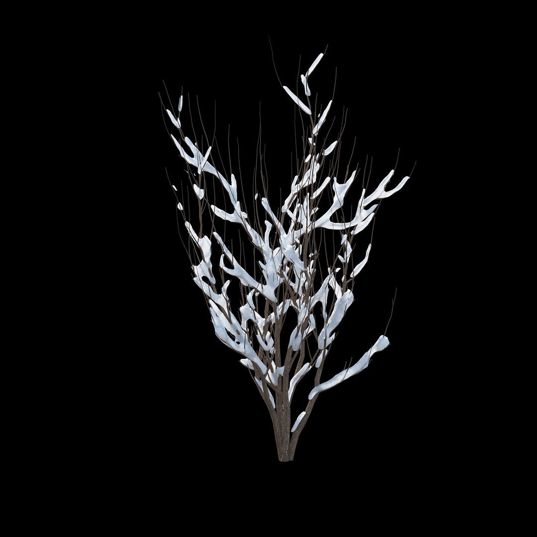 Winter Bush 01 Snow 3D Model - TurboSquid 1238806