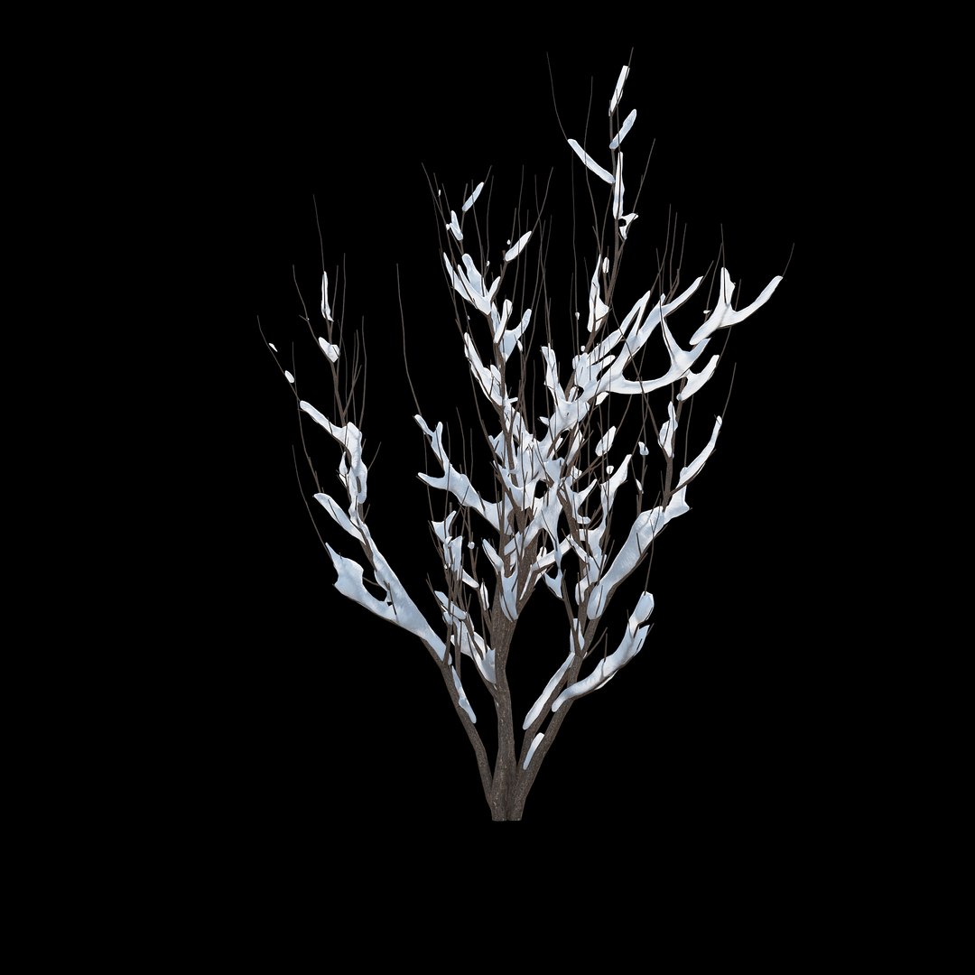 Winter Bush 01 Snow 3D Model - TurboSquid 1238806