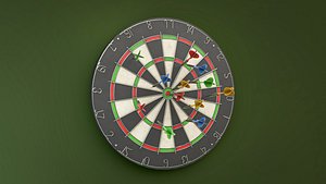 Low poly darts game set