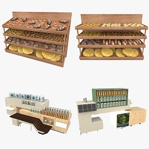 supermarket shelving 3D model