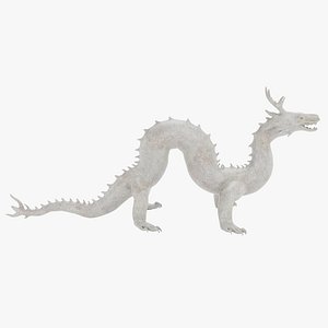 Chinese Dragon Marble Statue 3D model