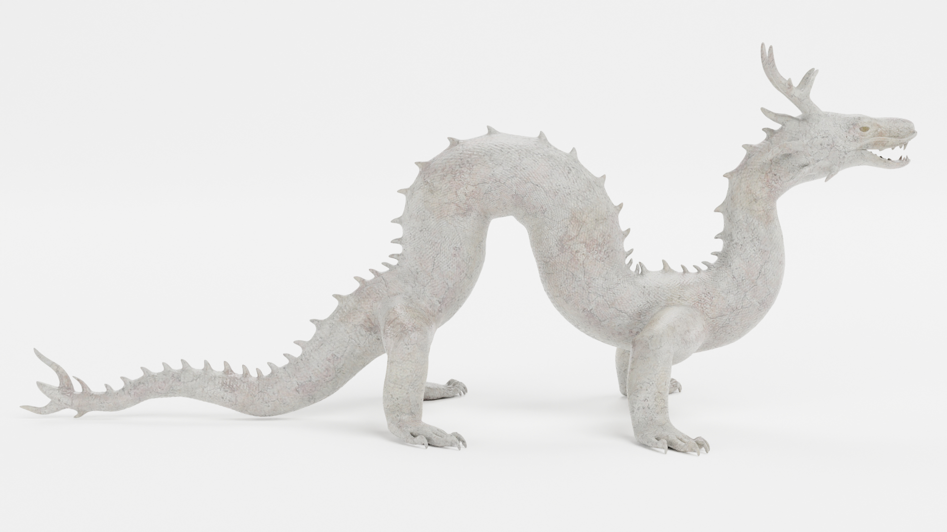 Chinese Dragon Marble Statue 3D Model TurboSquid 1996195