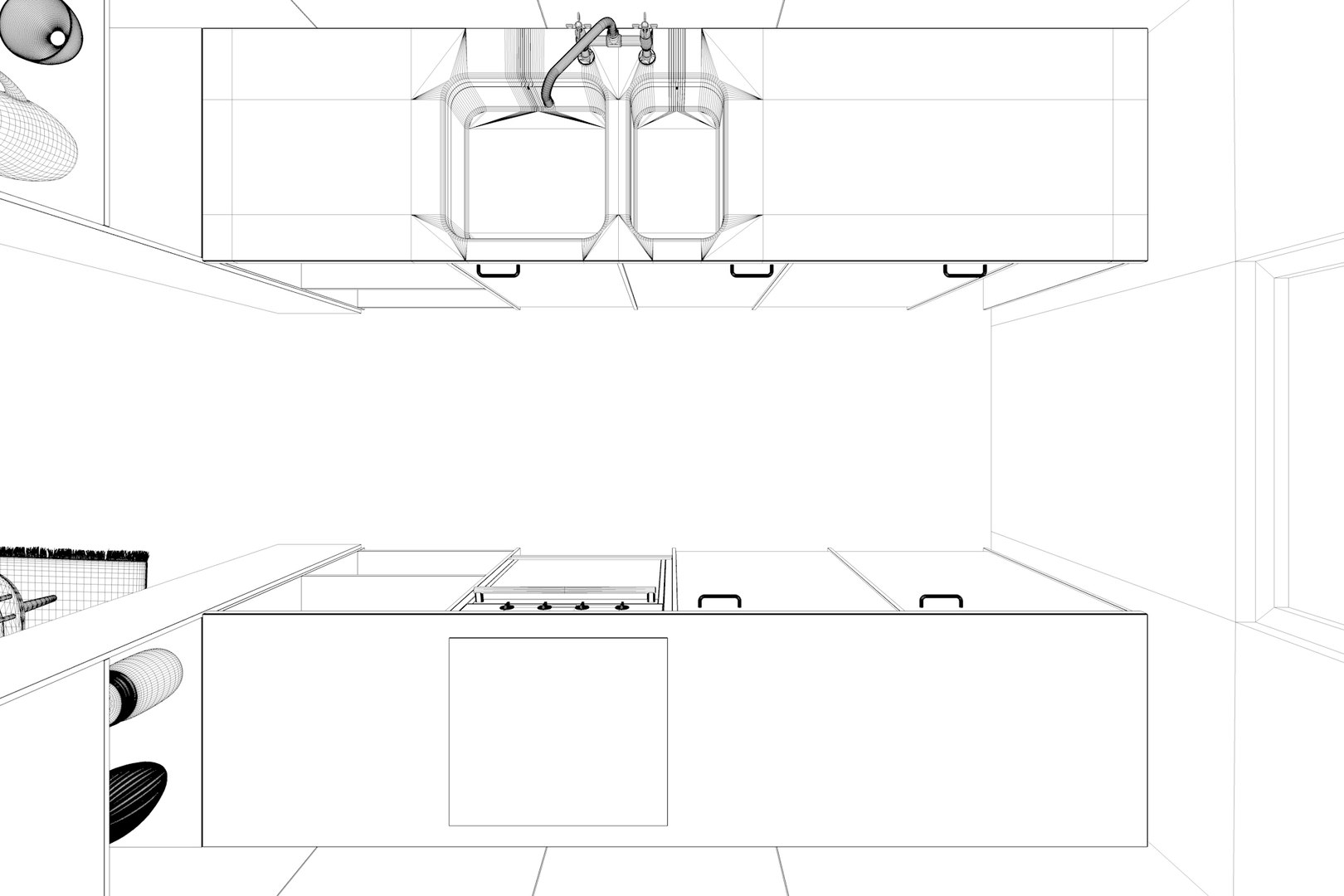Contemporary Plywood Kitchen 3D Model - TurboSquid 1429858
