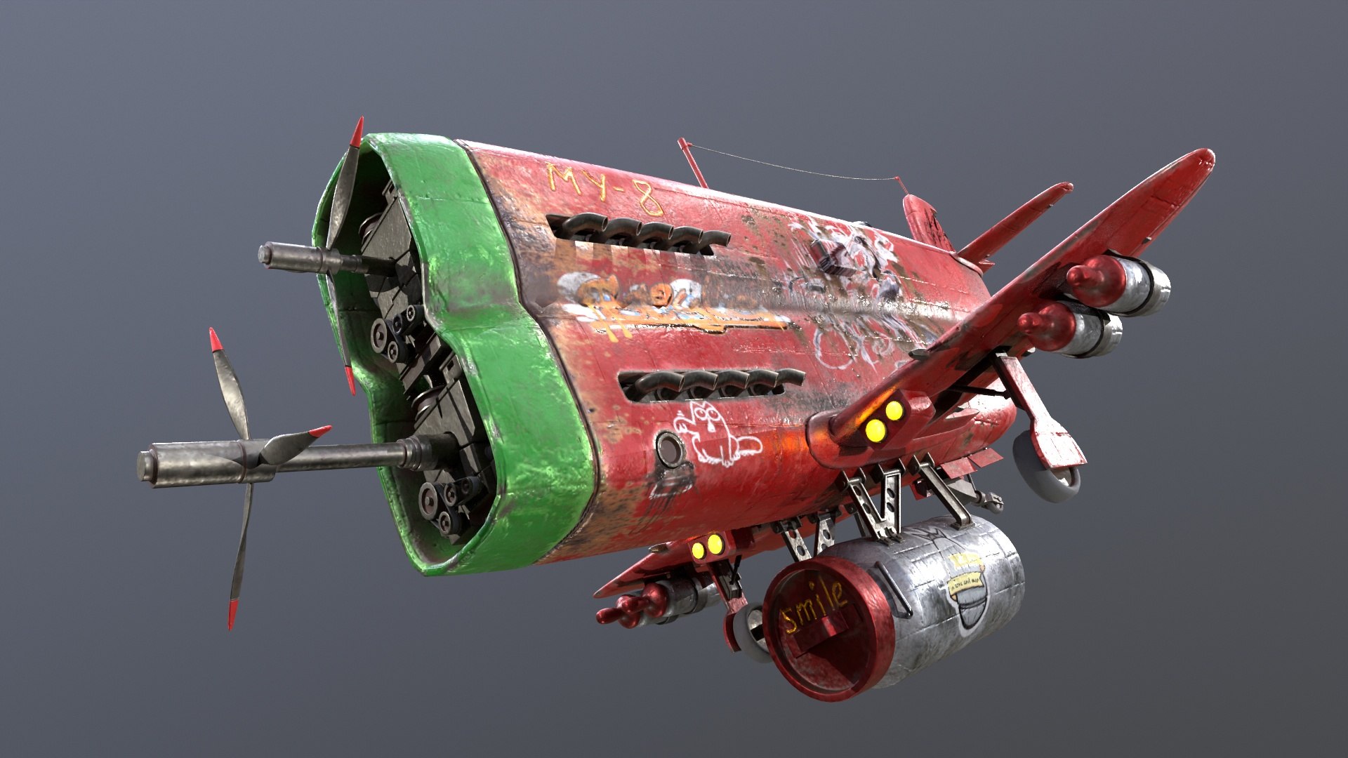 3D Stylized realistic red-green airplane https://p.turbosquid.com/ts-thumb/Y5/U26mV9/Lt/19/jpg/1691850863/1920x1080/fit_q87/d14b473e2157c5ed0f725750550941ddc29bed99/19.jpg