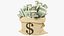 3D Money Bag V18