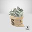 3D Money Bag V18