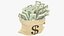 3D Money Bag V18