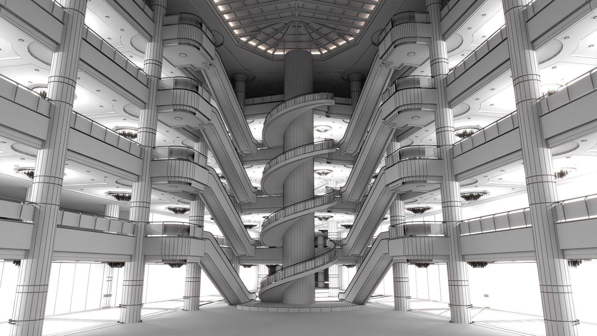 Mall Atrium 3D - TurboSquid 1952396