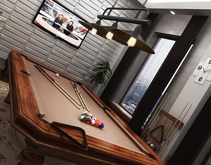 3D Mesa de Bilhar Snooker - TurboSquid 1782398