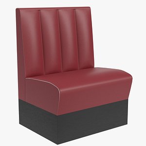 Single seat diner bank couch 3D model