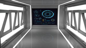 sci fi room 3D model