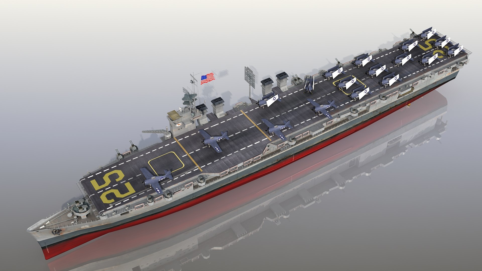 3D USS Cowpens CVL25 Independenceclass Aircraft Carrier Model