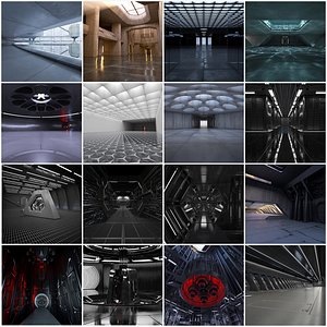 16 Sci-fi Interiors Set
