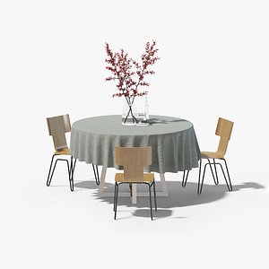3D table chair