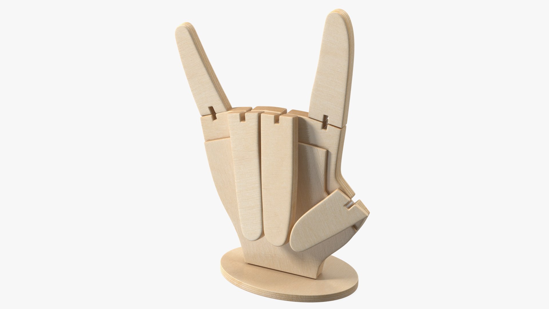 Heavy Metal Hand Symbol 3D model preview
