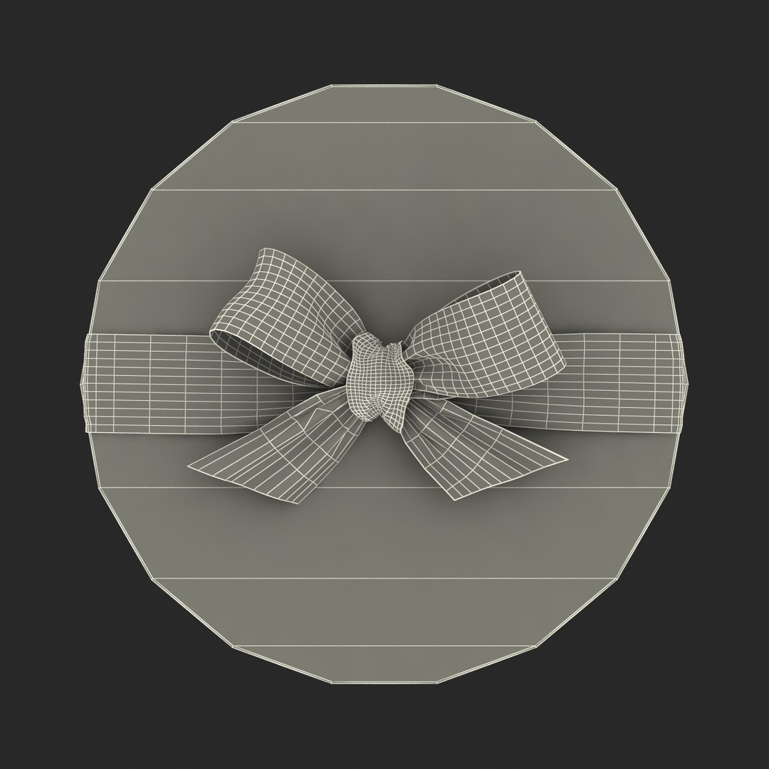giftbox 5 silver 3d model
