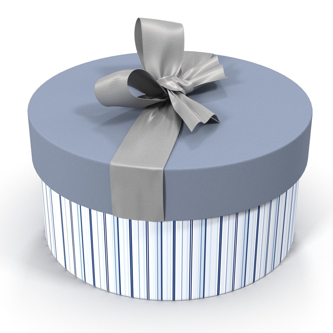 giftbox 5 silver 3d model