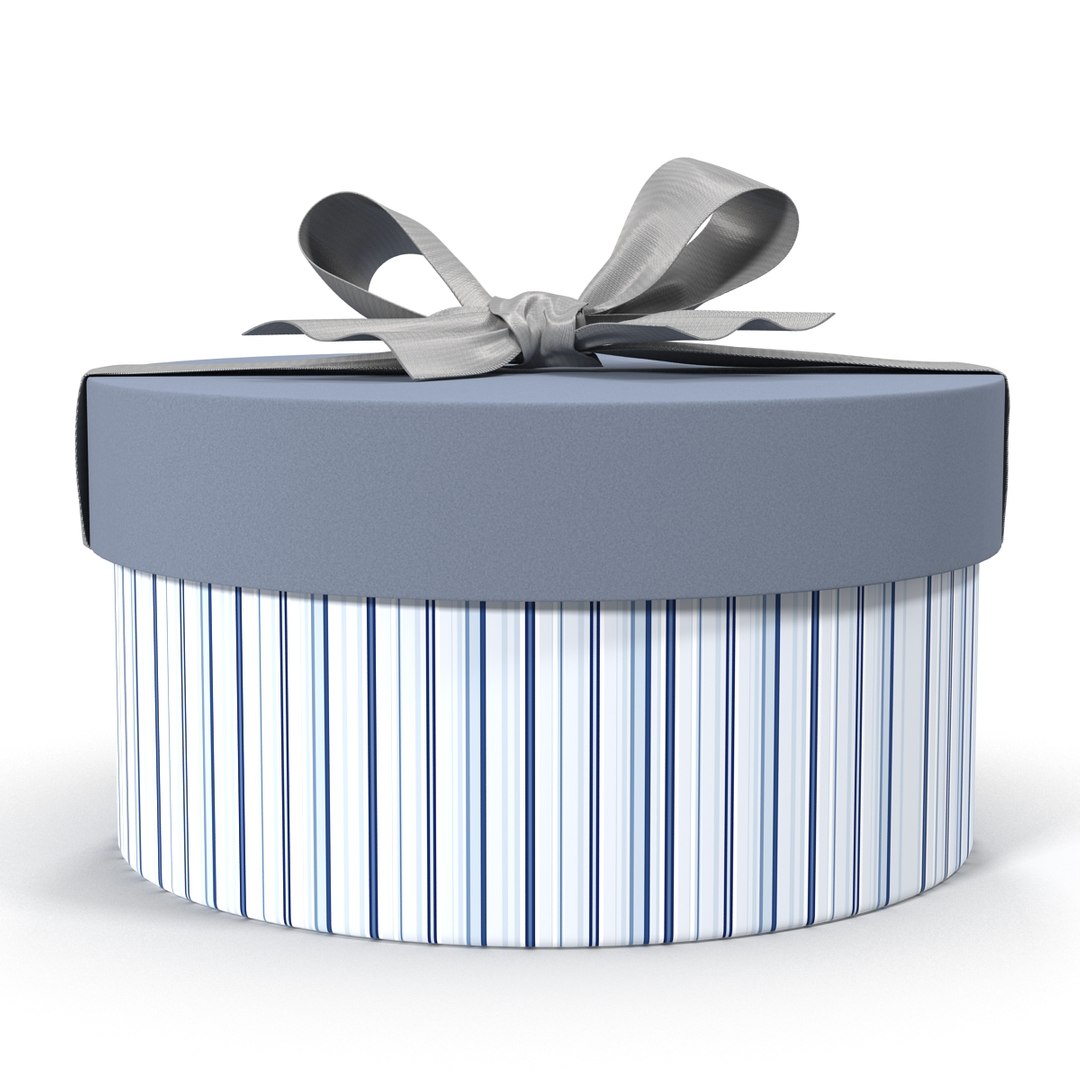 giftbox 5 silver 3d model