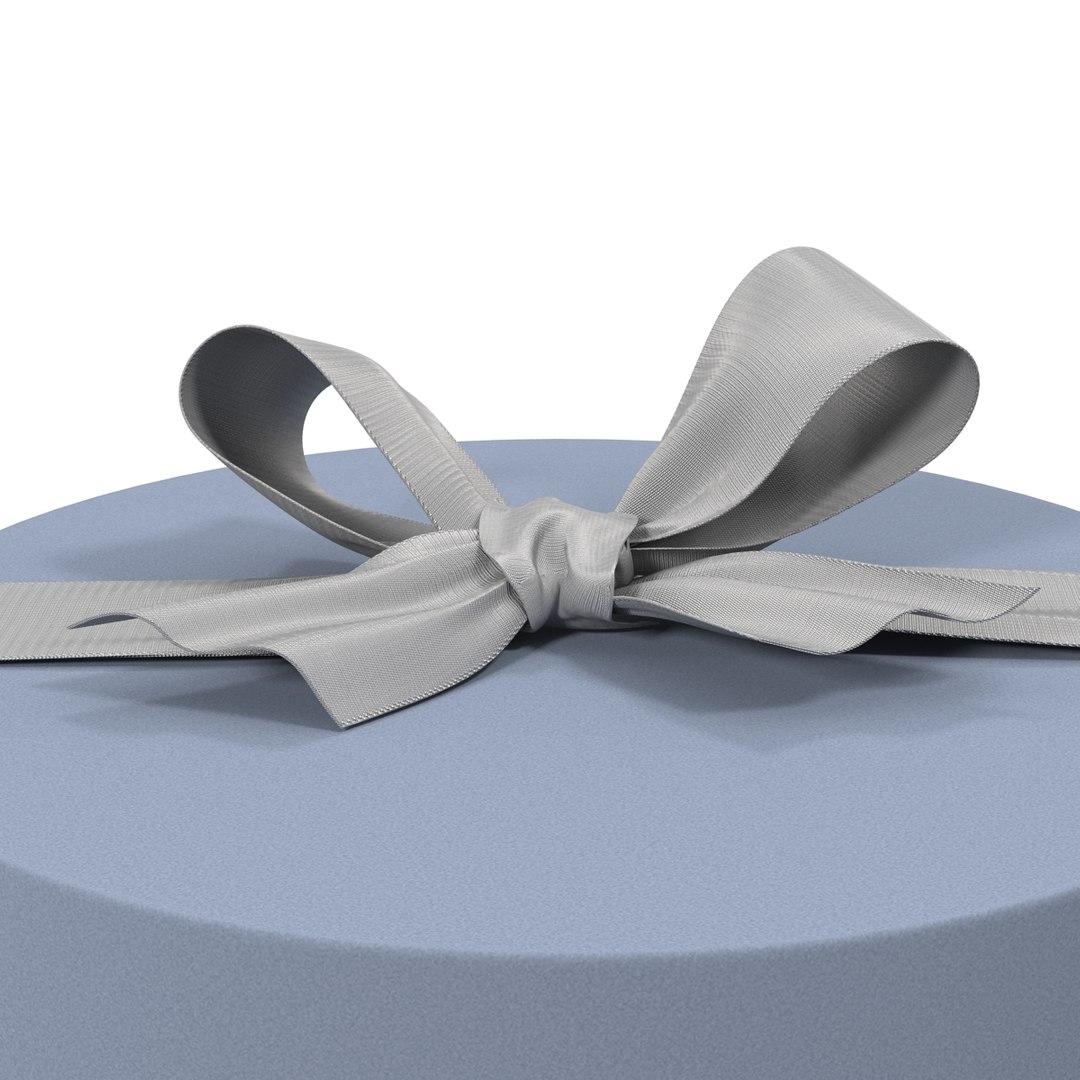 giftbox 5 silver 3d model