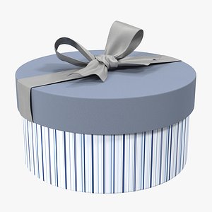 giftbox 5 silver 3d model
