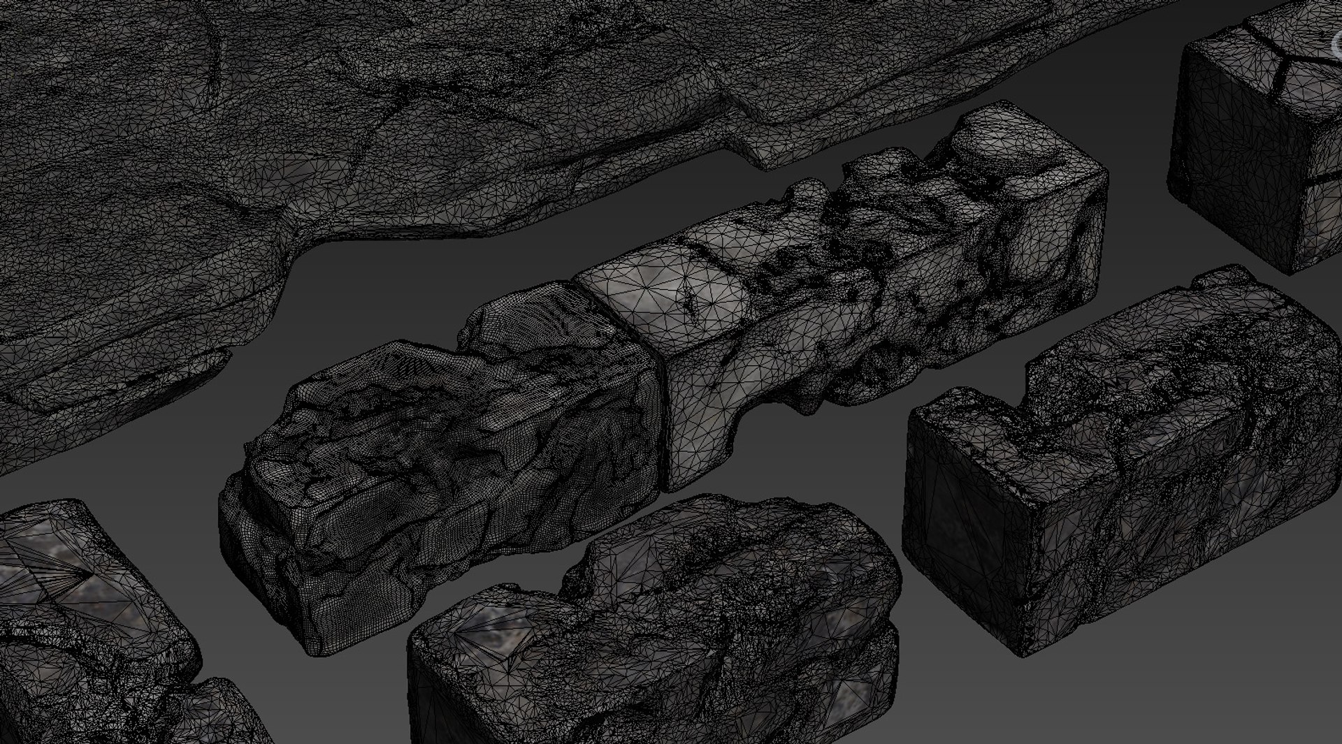 3d Ruin Elements Model