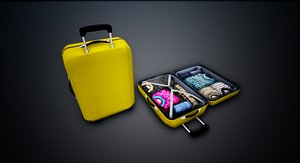 3D suitcase fashion model