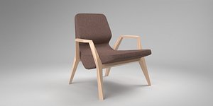 3D interior prostoria oblique brown model