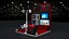 3 side open stand