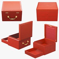Royal Red Wooden Jewelry Box