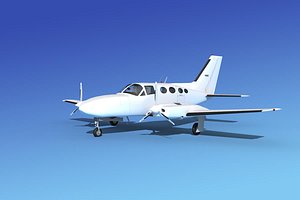 Cessna 421b Golden Eagle White Livery