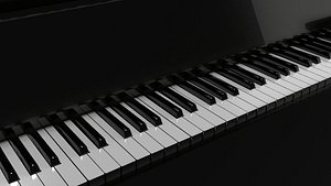 Low Poly Realistic Piano Ready For Animation
