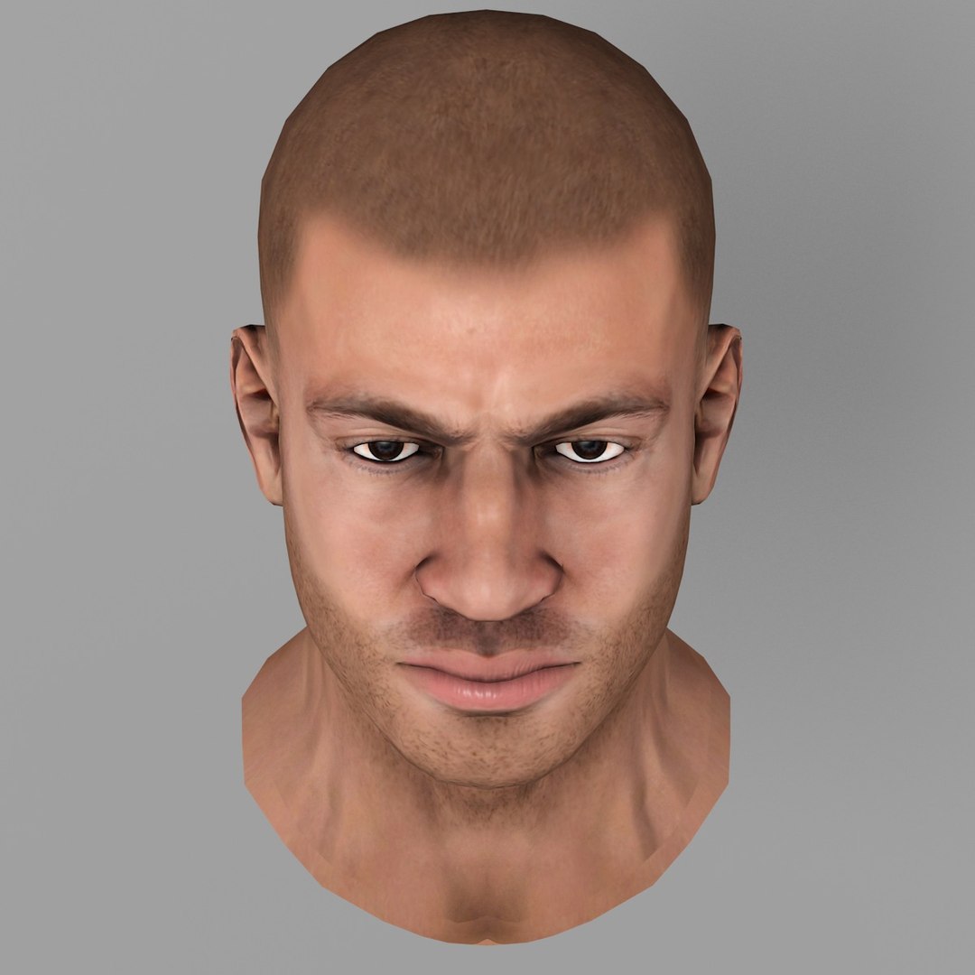 human head 3d obj