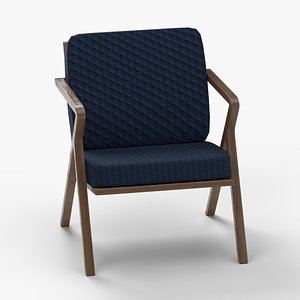 3D Espresso Ace Lounge Chair in Amber