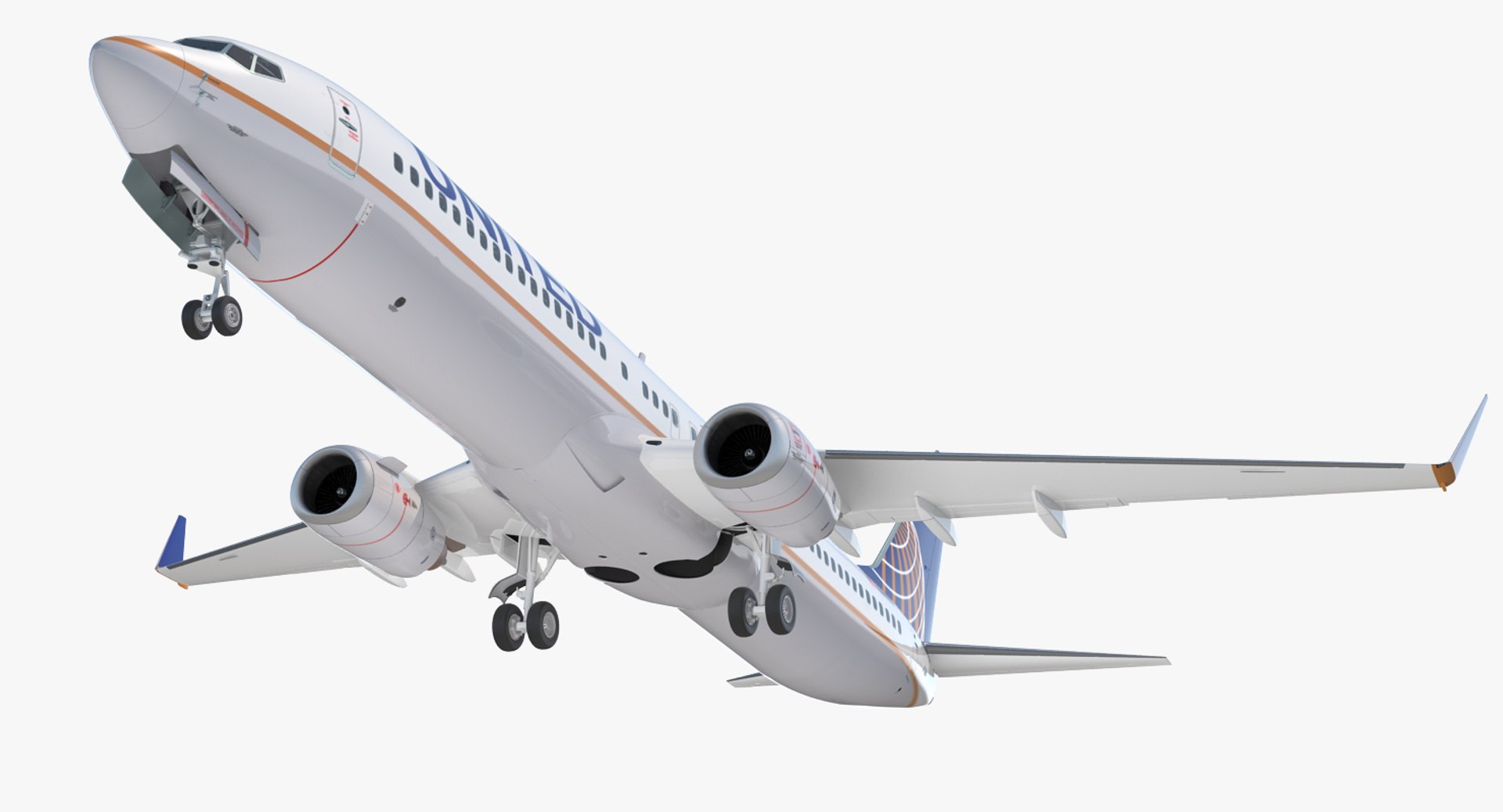 Boeing 737-900 United Airlines 3D Model 3D model preview