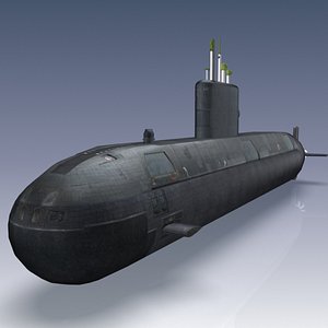 victoria class submarine 3d model